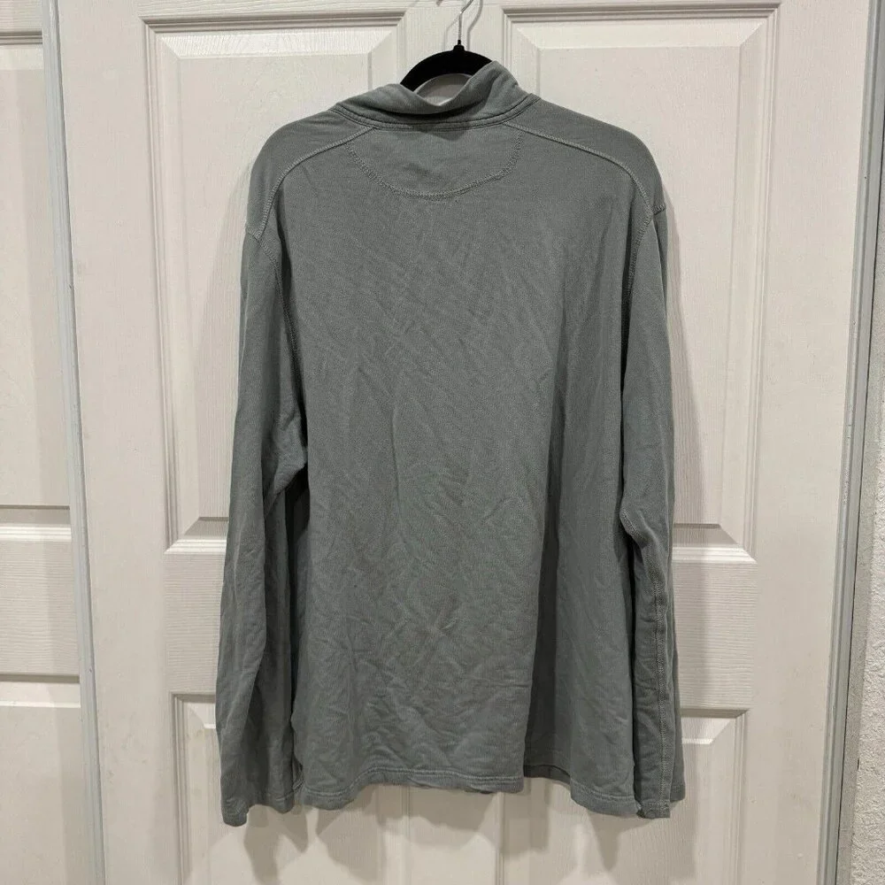 True Grit Quarter Zip Pullover Sweater Mens Size‎ Xl Gray/blue  Stretch Stitch
